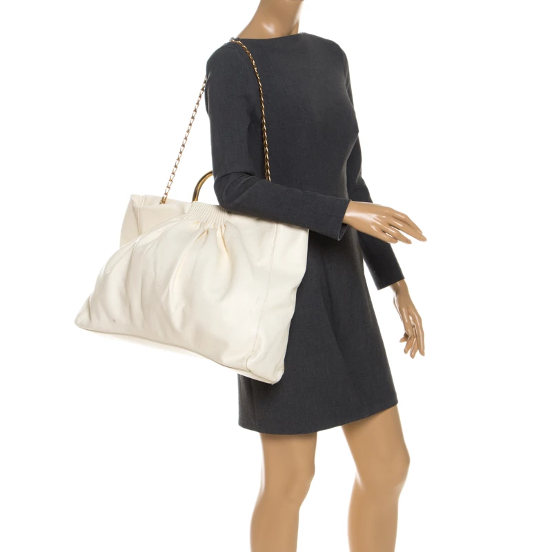 Stella McCartney Off White Leather Top Handle Bag For Women 4 Stella McCartney Off White Leather Top Handle Bag For Women - Image 2