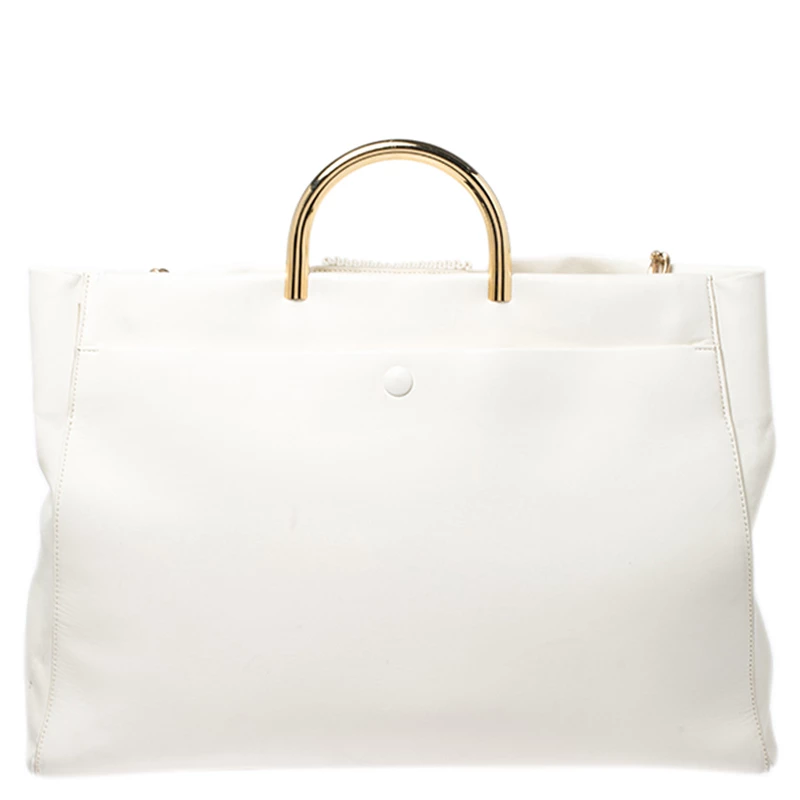 Stella McCartney Off White Leather Top Handle Bag For Women 6 Stella McCartney Off White Leather Top Handle Bag For Women - Image 4
