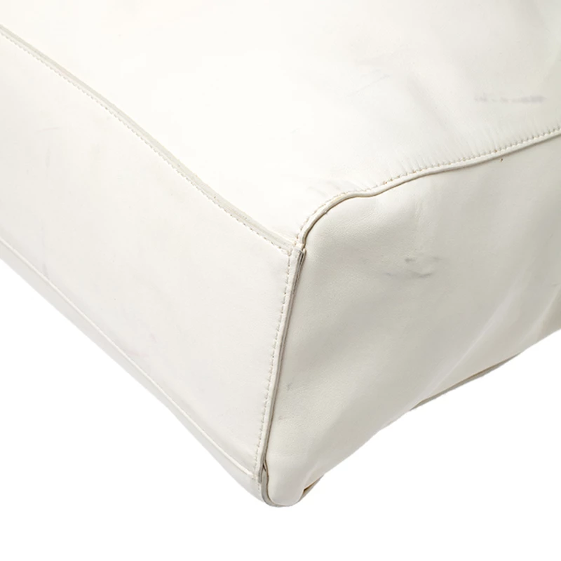 Stella McCartney Off White Leather Top Handle Bag For Women 14 Stella McCartney Off White Leather Top Handle Bag For Women - Image 12