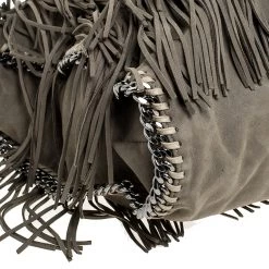 Stella McCartney Grey Faux Suede Falabella Fringed Tote For Women -Stella McCartney Sales luxury women stella mccartney used handbags p251352 004