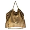 Stella McCartney Metallic Gold Faux Leather Falabella Chain Tote For Women -Stella McCartney Sales luxury women stella mccartney used handbags p253076 001