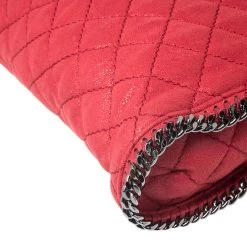 Stella McCartney Red Quilted Faux Leather Small Falabella Tote For Women -Stella McCartney Sales luxury women stella mccartney used handbags p253635 001