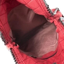 Stella McCartney Red Quilted Faux Leather Small Falabella Tote For Women -Stella McCartney Sales luxury women stella mccartney used handbags p253635 007