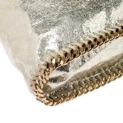 Stella McCartney Metallic Light Yellow Faux Crackle Leather Falabella Tote For Women 22 Stella McCartney Metallic Light Yellow Faux Crackle Leather Falabella Tote For Women -Stella McCartney Sales luxury women stella mccartney used handbags p253910 001