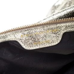 Stella McCartney Metallic Light Yellow Faux Crackle Leather Falabella Tote For Women 20 Stella McCartney Metallic Light Yellow Faux Crackle Leather Falabella Tote For Women -Stella McCartney Sales luxury women stella mccartney used handbags p253910 009