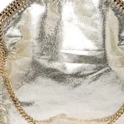 Stella McCartney Metallic Light Yellow Faux Crackle Leather Falabella Tote For Women 17 Stella McCartney Metallic Light Yellow Faux Crackle Leather Falabella Tote For Women -Stella McCartney Sales luxury women stella mccartney used handbags p253910 1576389412 014