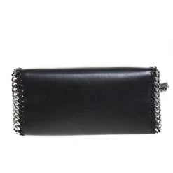 Stella McCartney Black Faux Leather Falabella Box Top Handle Bag For Women -Stella McCartney Sales luxury women stella mccartney used handbags p260432 011