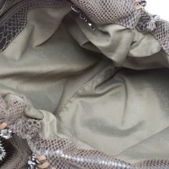 Stella McCartney Metallic Grey Python Faux Leather Small Falabella Tote For Women -Stella McCartney Sales luxury women stella mccartney used handbags p260947 001