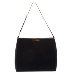 Stella McCartney Black Leather Round Zip Shoulder Bag For Women -Stella McCartney Sales luxury women stella mccartney used handbags p261615 006
