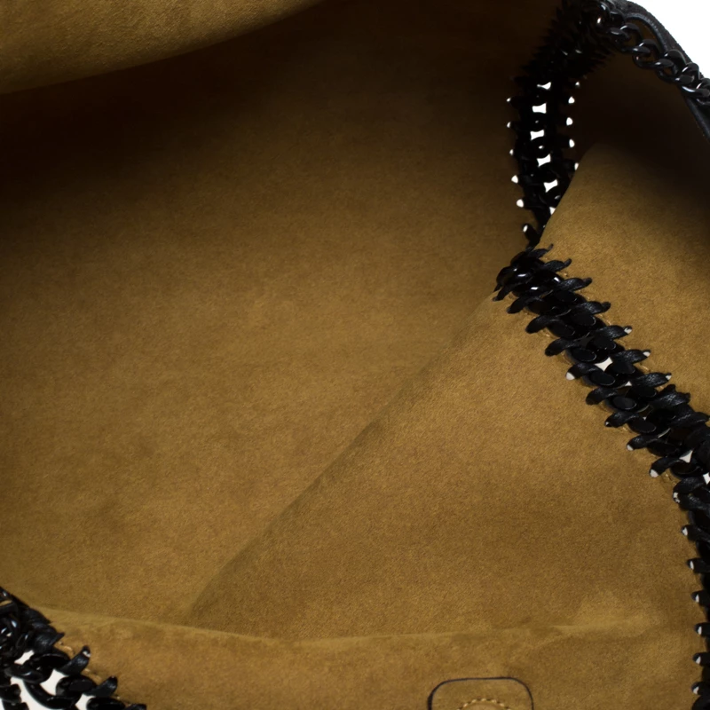 Stella McCartney Black/Brown Faux Leather Mini Fallabella Reversible Tote For Women 9 Stella McCartney Black/Brown Faux Leather Mini Fallabella Reversible Tote For Women - Image 7