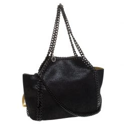 Stella McCartney Black/Brown Faux Leather Mini Fallabella Reversible Tote For Women 15 Stella McCartney Black/Brown Faux Leather Mini Fallabella Reversible Tote For Women -Stella McCartney Sales luxury women stella mccartney used handbags p261669 007