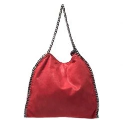 Stella McCartney Red Faux Leather Small Falabella Tote For Women -Stella McCartney Sales luxury women stella mccartney used handbags p262575 003