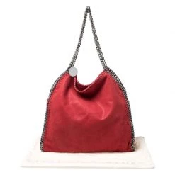 Stella McCartney Red Faux Leather Small Falabella Tote For Women -Stella McCartney Sales luxury women stella mccartney used handbags p262575 005