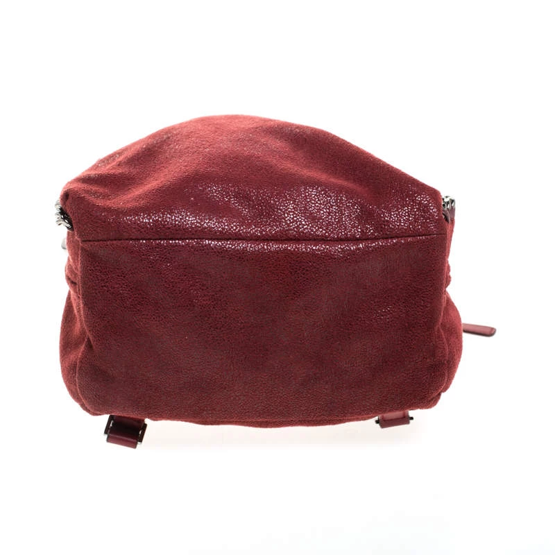 Stella McCartney Burgundy Faux Leather Falabella Backpack For Women 8 Stella McCartney Burgundy Faux Leather Falabella Backpack For Women - Image 6