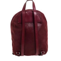 Stella McCartney Burgundy Faux Leather Falabella Backpack For Women 16 Stella McCartney Burgundy Faux Leather Falabella Backpack For Women -Stella McCartney Sales luxury women stella mccartney used handbags p266050 008