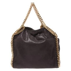 Stella McCartney Dark Brown Faux Leather Mini Falabella Tote For Women -Stella McCartney Sales luxury women stella mccartney used handbags p267403 004
