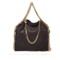 Stella McCartney Dark Brown Faux Leather Mini Falabella Tote For Women -Stella McCartney Sales luxury women stella mccartney used handbags p267403 005