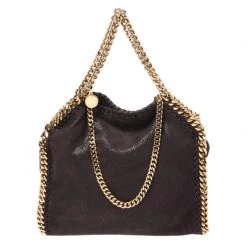 Stella McCartney Dark Brown Faux Leather Mini Falabella Tote For Women