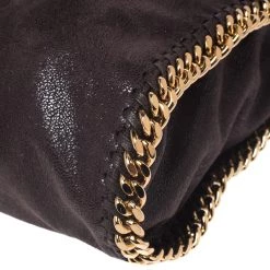 Stella McCartney Dark Brown Faux Leather Mini Falabella Tote For Women -Stella McCartney Sales luxury women stella mccartney used handbags p267403 008