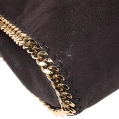 Stella McCartney Dark Brown Faux Leather Mini Falabella Tote For Women -Stella McCartney Sales luxury women stella mccartney used handbags p267403 009