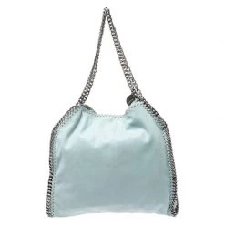 Stella McCartney Lime Green Faux Leather Small Falabella Tote For Women -Stella McCartney Sales luxury women stella mccartney used handbags p268104 002
