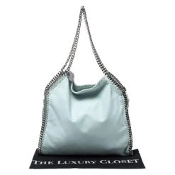 Stella McCartney Lime Green Faux Leather Small Falabella Tote For Women -Stella McCartney Sales luxury women stella mccartney used handbags p268104 003