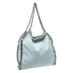 Stella McCartney Lime Green Faux Leather Small Falabella Tote For Women -Stella McCartney Sales luxury women stella mccartney used handbags p268104 004
