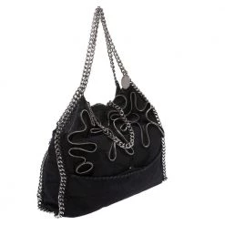 Stella McCartney Black Faux Leather Small Falabella Zipper Tote For Women -Stella McCartney Sales luxury women stella mccartney used handbags p270348 002