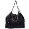 Stella McCartney Black Faux Leather Small Falabella Zipper Tote For Women -Stella McCartney Sales luxury women stella mccartney used handbags p270348 003