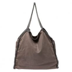 Stella McCartney Light Brown Faux Leather Falabella Bag For Women