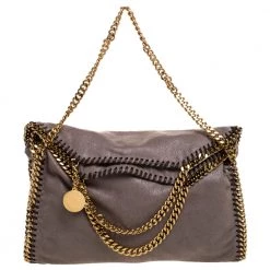 Stella McCartney Light Brown Faux Leather Falabella Tote For Women