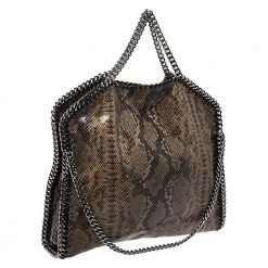 Stella McCartney Beige Faux Python Embossed Leather Falabella Tote For Women -Stella McCartney Sales luxury women stella mccartney used handbags p276488 003