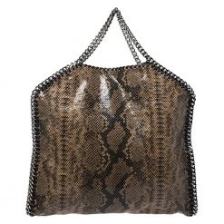 Stella McCartney Beige Faux Python Embossed Leather Falabella Tote For Women -Stella McCartney Sales luxury women stella mccartney used handbags p276488 010
