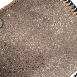 Stella McCartney Metallic Beige Faux Leather Mini Falabella Shoulder Bag For Women -Stella McCartney Sales luxury women stella mccartney used handbags p277460 003