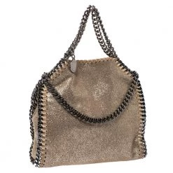 Stella McCartney Metallic Beige Faux Leather Mini Falabella Shoulder Bag For Women -Stella McCartney Sales luxury women stella mccartney used handbags p277460 005
