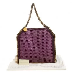Stella McCartney Purple Woven Faux Leather Falabella Tote For Women -Stella McCartney Sales luxury women stella mccartney used handbags p279730 001