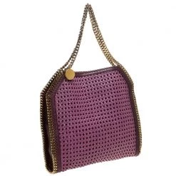 Stella McCartney Purple Woven Faux Leather Falabella Tote For Women -Stella McCartney Sales luxury women stella mccartney used handbags p279730 003