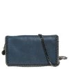 Stella McCartney Blue Faux Leather Falabella Flap Shoulder Bag For Women -Stella McCartney Sales luxury women stella mccartney used handbags p279924 002
