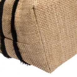Stella McCartney Beige/Black Woven Raffia And Leather Logo Tote For Women -Stella McCartney Sales luxury women stella mccartney used handbags p280548 003