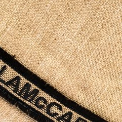 Stella McCartney Beige/Black Woven Raffia And Leather Logo Tote For Women -Stella McCartney Sales luxury women stella mccartney used handbags p280548 007