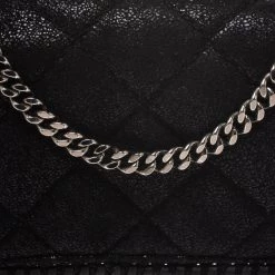 Stella McCartney Black Faux Leather Falabella Chain Clutch For Women -Stella McCartney Sales luxury women stella mccartney used handbags p280841 002