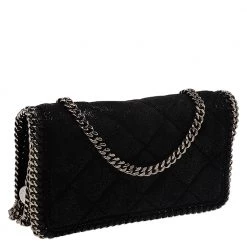 Stella McCartney Black Faux Leather Falabella Chain Clutch For Women -Stella McCartney Sales luxury women stella mccartney used handbags p280841 003