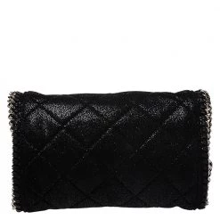 Stella McCartney Black Faux Leather Falabella Chain Clutch For Women -Stella McCartney Sales luxury women stella mccartney used handbags p280841 004