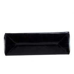 Stella McCartney Black Croc Embossed Leather Shoulder Bag For Women -Stella McCartney Sales luxury women stella mccartney used handbags p281184 1585228521 001