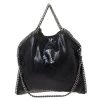 Stella McCartney Black Faux Python Embossed Leather Small Falabella Tote For Women -Stella McCartney Sales luxury women stella mccartney used handbags p285577 008