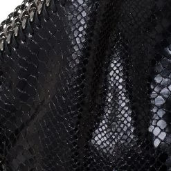 Stella McCartney Black Faux Python Embossed Leather Small Falabella Tote For Women -Stella McCartney Sales luxury women stella mccartney used handbags p285577 009