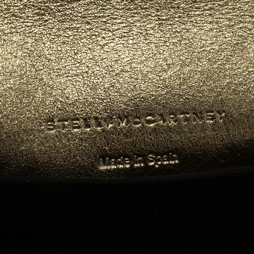 Stella McCartney Metallic Gold Faux Leather Star Flap Shoulder Bag For Women 10 Stella McCartney Metallic Gold Faux Leather Star Flap Shoulder Bag For Women - Image 8