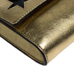 Stella McCartney Metallic Gold Faux Leather Star Flap Shoulder Bag For Women 22 Stella McCartney Metallic Gold Faux Leather Star Flap Shoulder Bag For Women -Stella McCartney Sales luxury women stella mccartney used handbags p285808 005