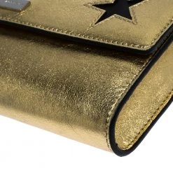 Stella McCartney Metallic Gold Faux Leather Star Flap Shoulder Bag For Women 23 Stella McCartney Metallic Gold Faux Leather Star Flap Shoulder Bag For Women -Stella McCartney Sales luxury women stella mccartney used handbags p285808 006