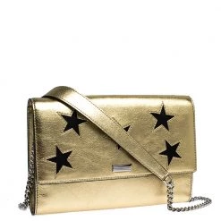 Stella McCartney Metallic Gold Faux Leather Star Flap Shoulder Bag For Women 15 Stella McCartney Metallic Gold Faux Leather Star Flap Shoulder Bag For Women -Stella McCartney Sales luxury women stella mccartney used handbags p285808 008
